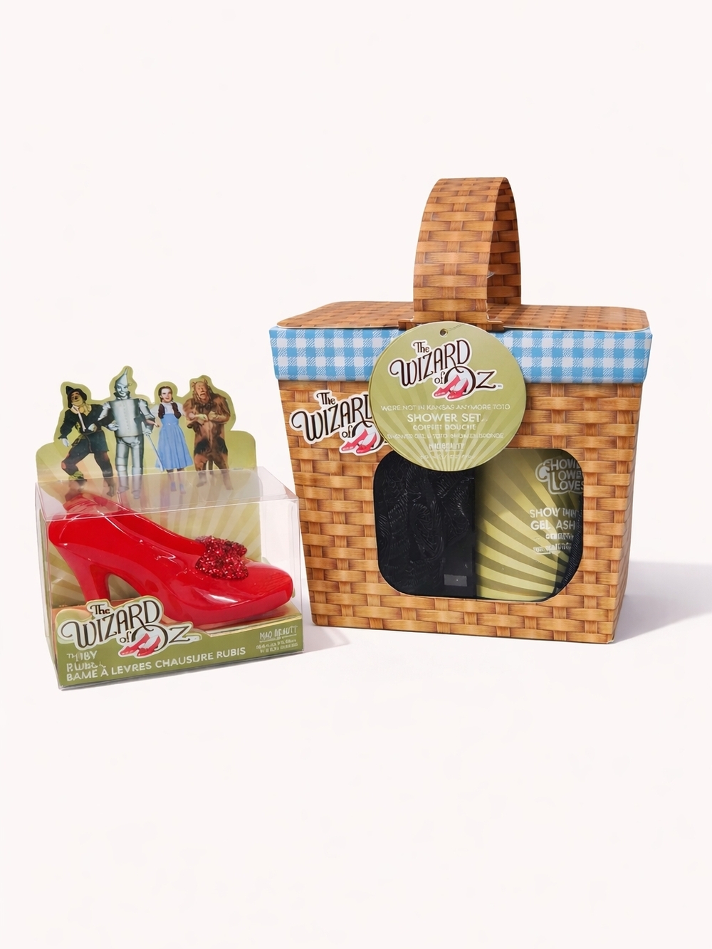 Wizard of Oz Shower Set Basket 🧺 + Ruby Slipper Lip Balm 💋 Gift Set